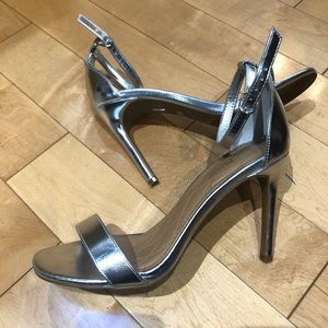 silver sandal heels